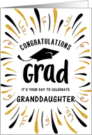 Graduation Congratulations Granddaughter with Festive Streamers card