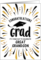 Graduation Congratulations Great Grandson with Festive Streamers card