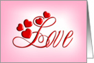 Love with Hearts card