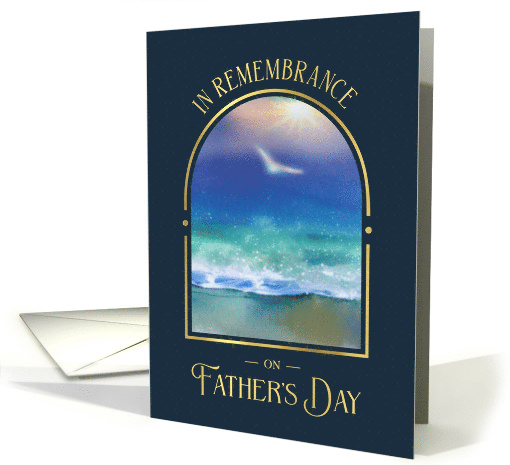 In Remembrance on Father's Day Ocean Wave with Seagull card (1762010)