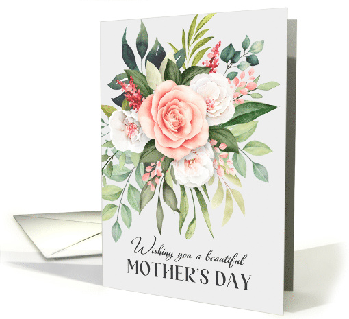 Happy Mothers Day for Anyone Coral Rose Bouquet card (1764120)