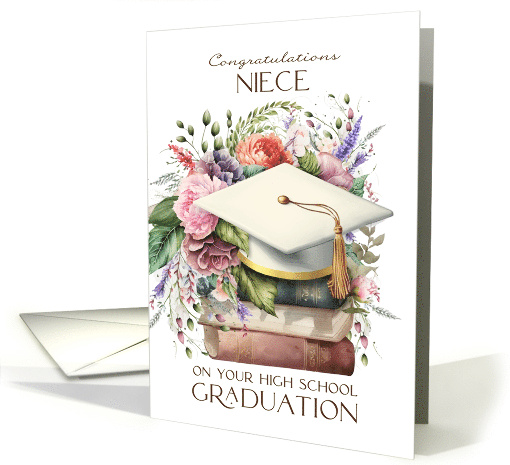Niece Congratulations High School Graduation Cap Books... (1765118)