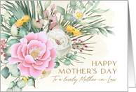 Happy Mothers Day Mother in Law Boho Meadow Bouquet card