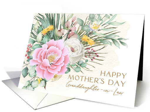 Happy Mothers Day Granddaughter In Law Boho Meadow Bouquet card