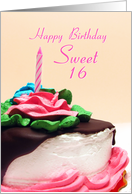 Birthday Cake - Sweet 16 card