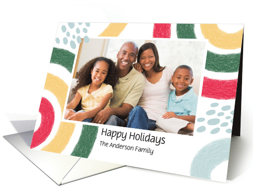 Festive Christmas Modern Abstract Photo card (1782598)