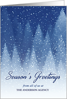 Midnight Clear Snowy Winter Christmas Trees card