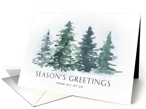 Seasons Greetings From All of Us Winter Trees card (1788512)