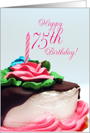 75th Birthday Cake card