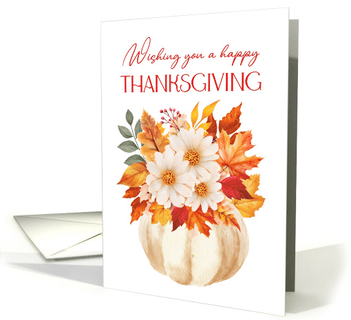 Happy Thanksgiving Autumn Pumpkin Bouquet card (1807550)