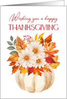 Happy Thanksgiving Autumn Pumpkin Bouquet card