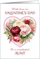Valentine’s Day for Aunt Peony and Rose Bouquet card