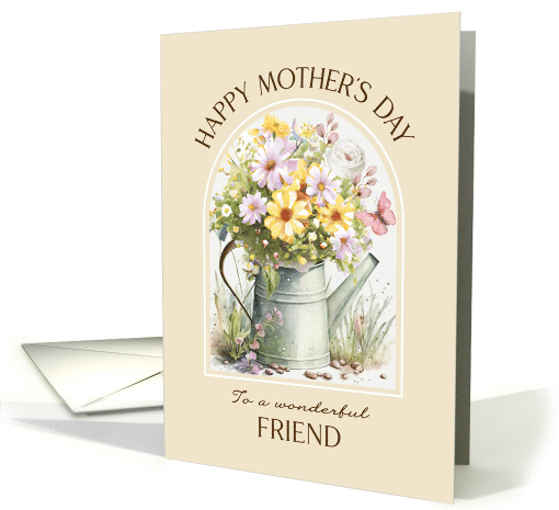 Mothers Day Friend Cheerful Watering Can Bouquet card (1830608)