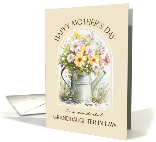 Mothers Day Granddaughter in Law Watering Can Bouquet card (1830620)