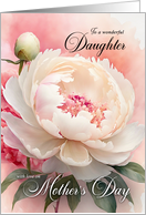 Happy Mothers Day Daughter White Peony card