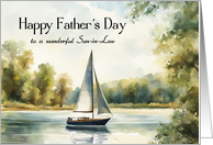 Happy Fathers Day for Son in Law Sailboat card