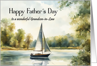 Happy Fathers Day for Grandson in Law Sailboat card