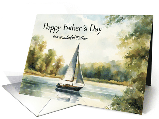Happy Fathers Day for Father Sailboat card (1850900)