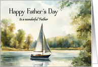 Happy Fathers Day for Father Sailboat card