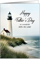 Happy Fathers Day Son in Law Lighthouse card