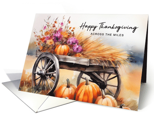 Rustic Thanksgiving Wagon Across the Miles card (1876456)