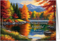 Religious Thanksgiving Serene Autumn Scene card