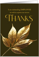 Employee Thanksgiving Appreciation Gold Leaf Branch card