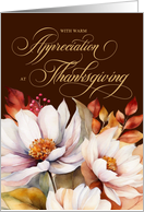 Thanksgiving Business Appreciation Floral Bouquet card