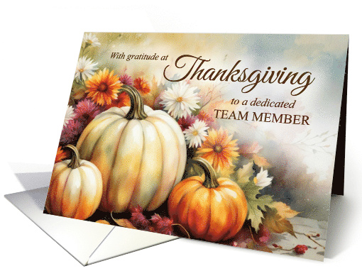 Happy Thanksgiving to Team Member Fall Pumpkins card (1876886)