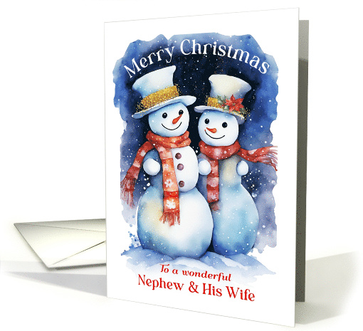 Nephew and His Wife Snowman and Snowwoman card (1883046)