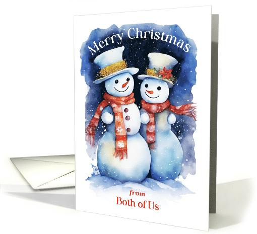 From Both of Us Cute Snowman and Snowwoman card (1883248)