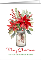 Sister and Brother In Law Cute Christmas Mason Jar card