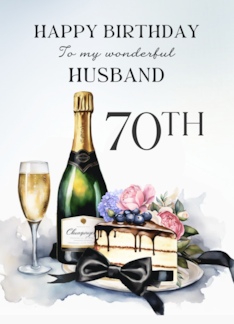 Husband Happy 70th...