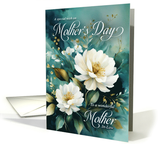 Mothers Day For Mother In Law Vintage White Gardenia card (1911742)