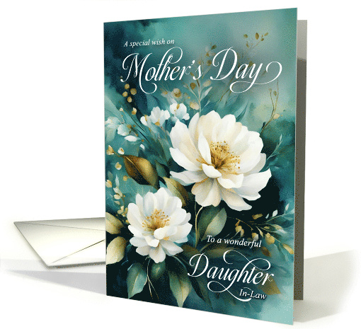 Mothers Day For Daughter In Law Vintage White Gardenia card (1911744)