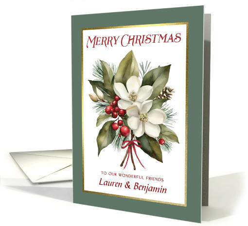Vintage Merry Christmas to Our Friends Custom card (1955792)