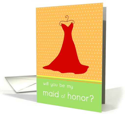 Be My Maid of Honor - Red Dress card (205448)