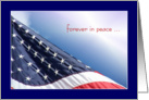 USA Flag - Forever in Peace card