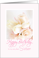 Sister Happy Birthday Roses card