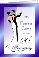 20th Anniversary Elegant Dancing Couple card