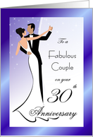 30th Anniversary Elegant Dancing Couple card