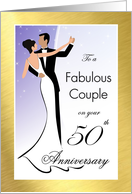 50th Anniversary Elegant Dancing Couple card