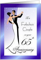 65th Anniversary Elegant Dancing Couple card