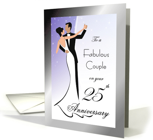 25th Anniversary Elegant Dancing Couple card (275900)