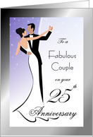 25th Anniversary Elegant Dancing Couple card