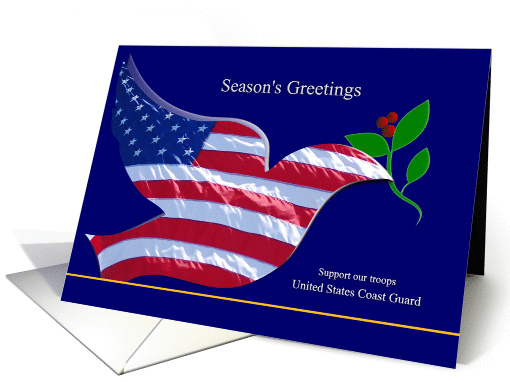 Season's Greeting - Support our Troops - US Coast Guard card (276186)