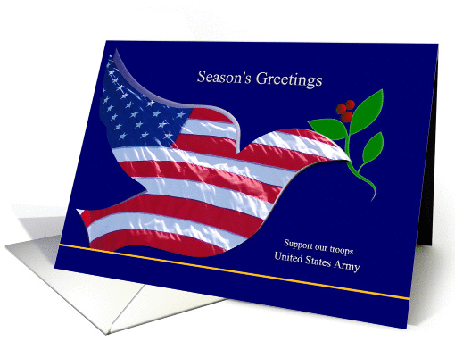 Season's Greeting - Support our Troops - US Army card (276194)