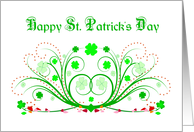 Happy St. Patrick’s Day - Fancy Scrolls and Shamrocks card
