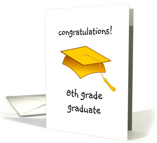 8th grade graduation congratulations card 402347