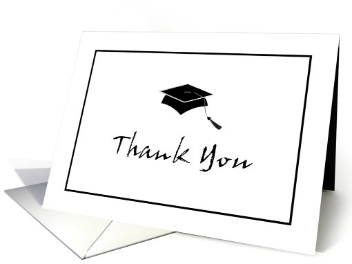 Graduation Thank You Card - Simply Stated card (411778)